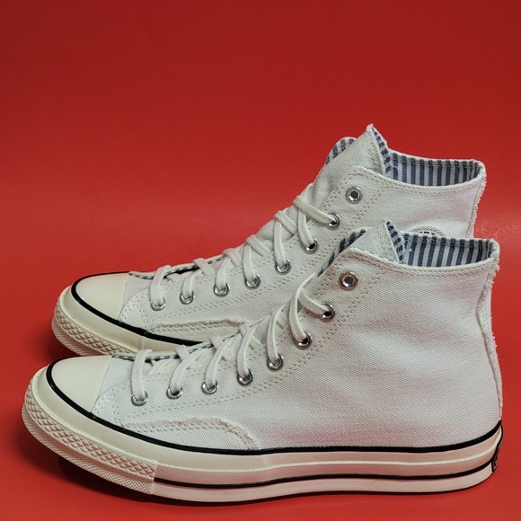 Converse Chuck 70 Hi 'Summer Denim' 171892C White/Egret/Black Size Men's 9.5 - Picture 5 of 12
